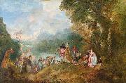 WATTEAU, Antoine The Embarkation for Cythera France oil painting artist